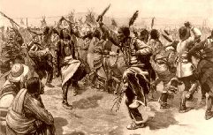 Ghost Dance of the Oceti Sakowin, print from a wood engraving, 1891